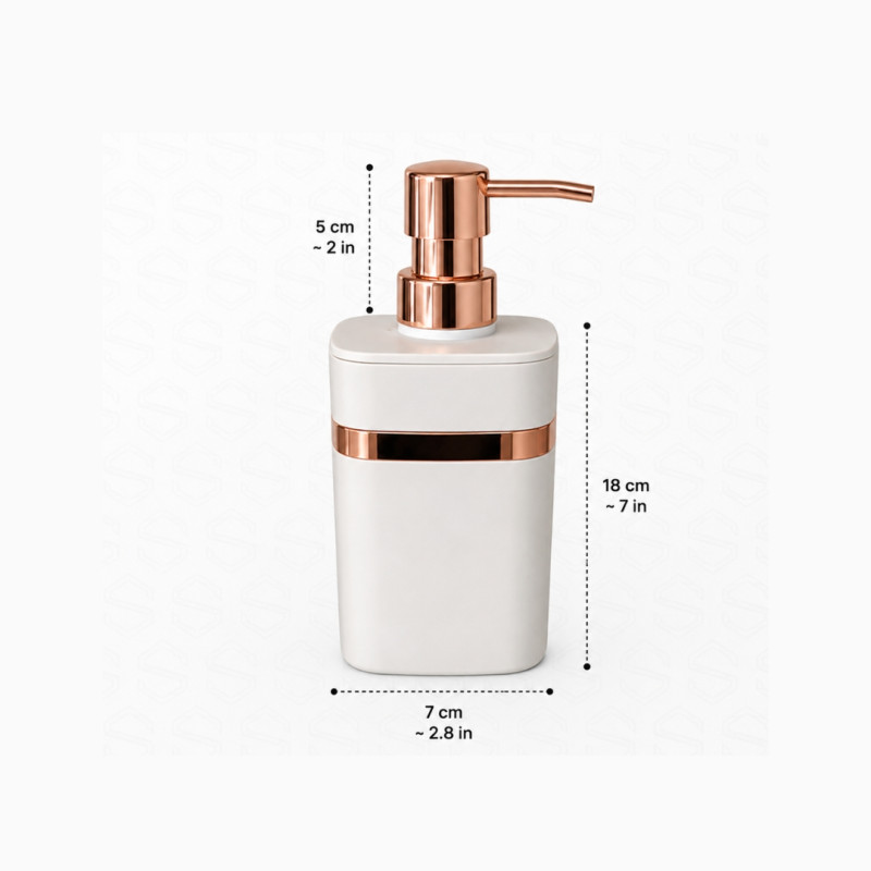Rose Gold Soap Dispenser – Elegant Bathroom & Kitchen Pump Bottle