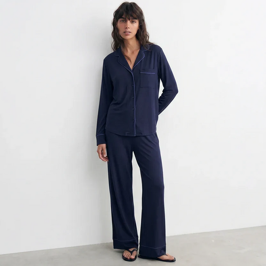 Women's Navy Blue Pajama Set