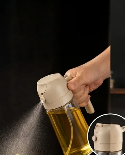 2-in-1 Oil Sprayer & Pour Bottle (Leak-Proof Design)