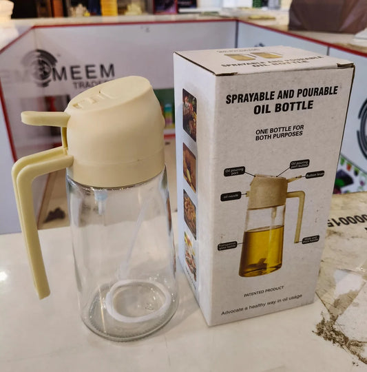 2-in-1 Oil Sprayer & Pour Bottle (Leak-Proof Design)