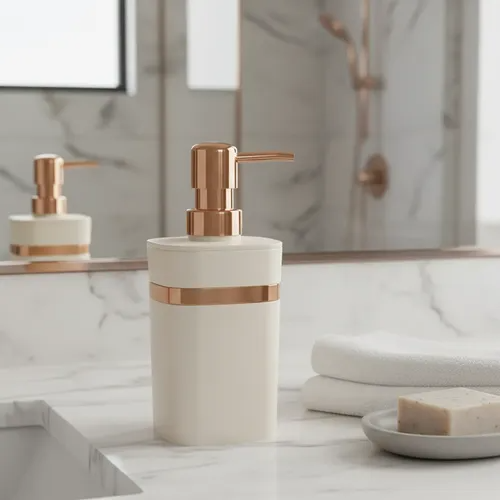 Rose Gold Soap Dispenser – Elegant Bathroom & Kitchen Pump Bottle