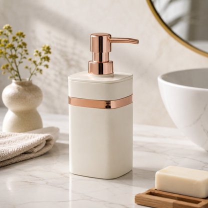 Rose Gold Soap Dispenser – Elegant Bathroom & Kitchen Pump Bottle