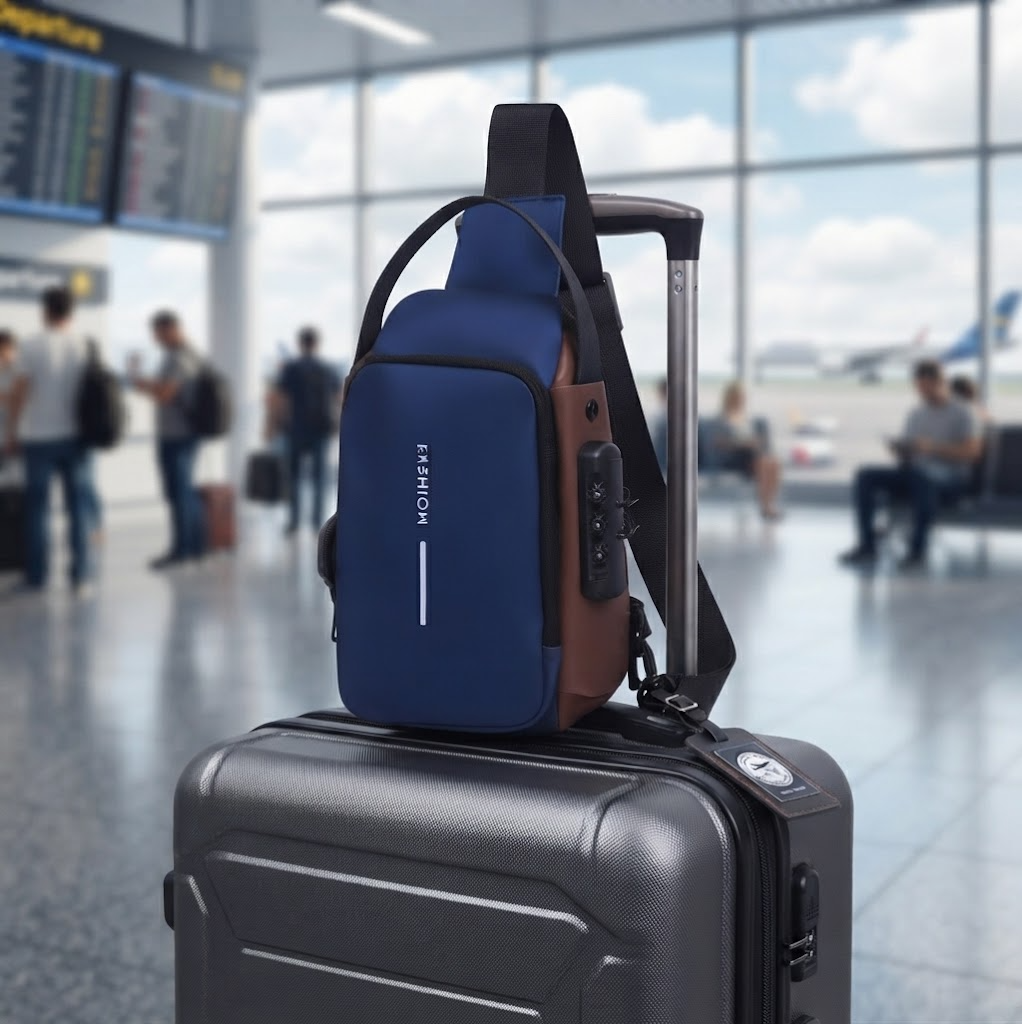 Anti-Theft Crossbody Sling Bag with Password Lock