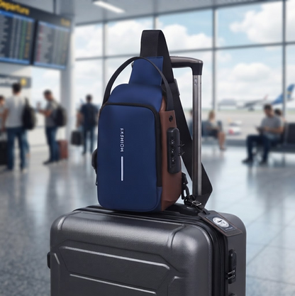 Anti-Theft Crossbody Sling Bag with Password Lock