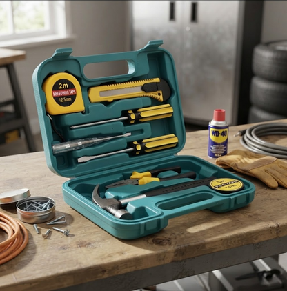 9-in-1 Home Repair Tool Kit with Carry Case