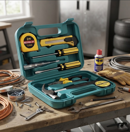 9-in-1 Home Repair Tool Kit with Carry Case
