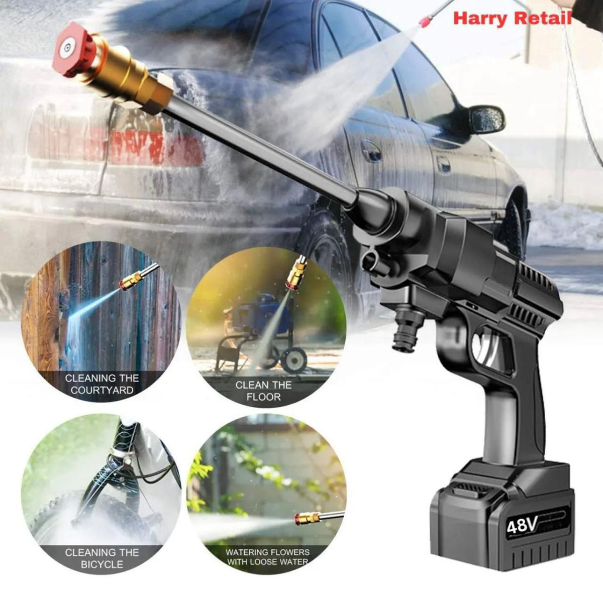 48V Cordless Pressure Washer Gun