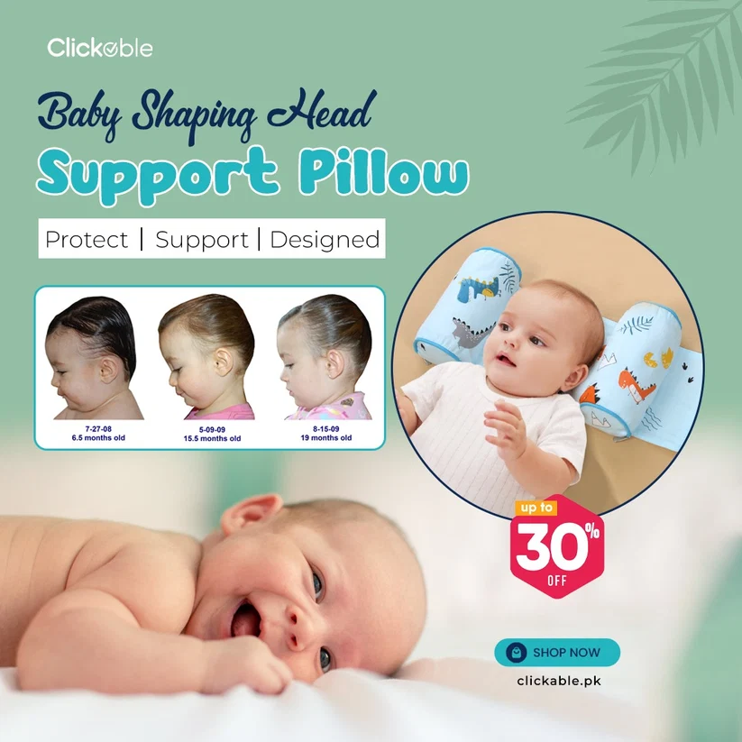 Baby Head Shaping Pillow – Flat Head Prevention Support Cushion