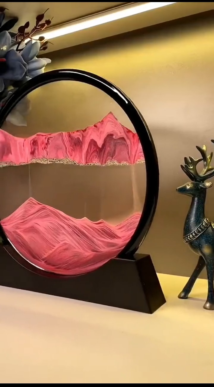 3D Moving Sand Art Lamp – Liquid Flowing Sand Picture Night Light for Home Decor