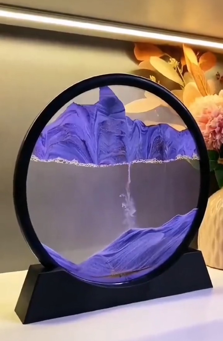 3D Moving Sand Art Lamp – Liquid Flowing Sand Picture Night Light for Home Decor